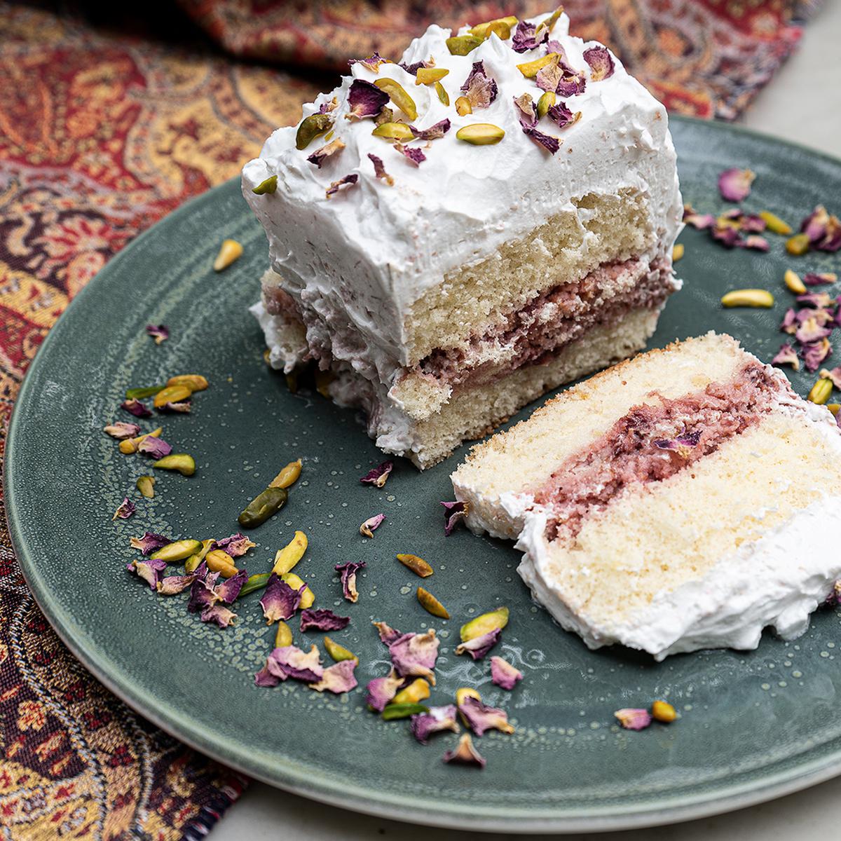 Persian Love Cake by Chef Nasrin Karimi at Wild Garden Café, Amethyst