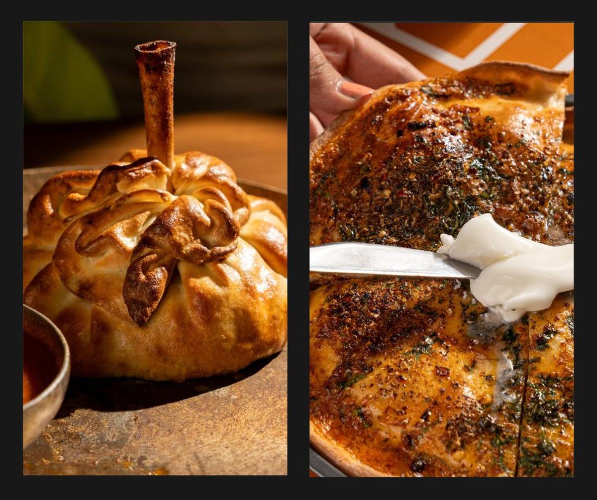 One of the 11 sections on the menu, titled The Royals, features Patiala shahi paratha (right) and Patiala shahi raan (left)