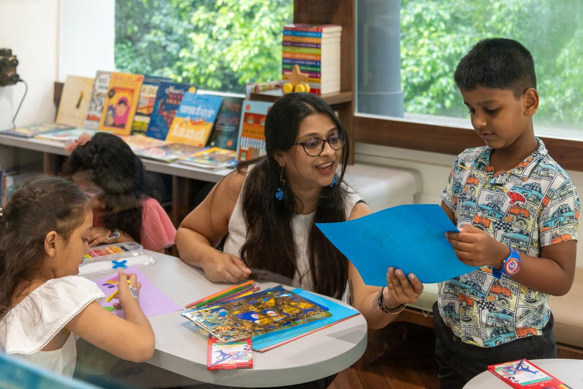 Anannya at the Page 27 Children’s Library 