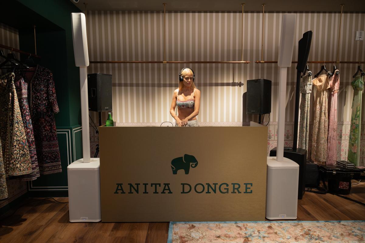 At the store launch in Beverly Hills