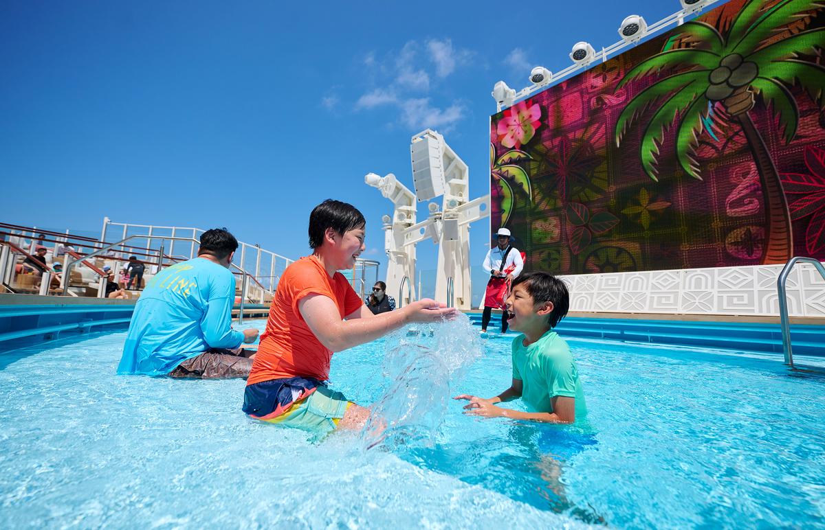 Swumming at Wayfinder Bay