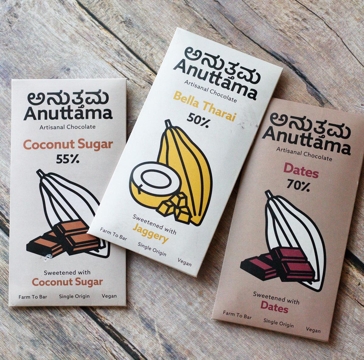Anuttama chocolate bars Anuttama chocolate bars