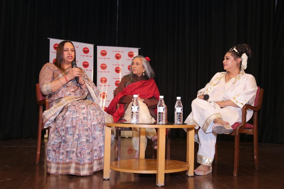 Myna Mukherjee (right) with Sirat Taneja and Deepa Mehta (centre)