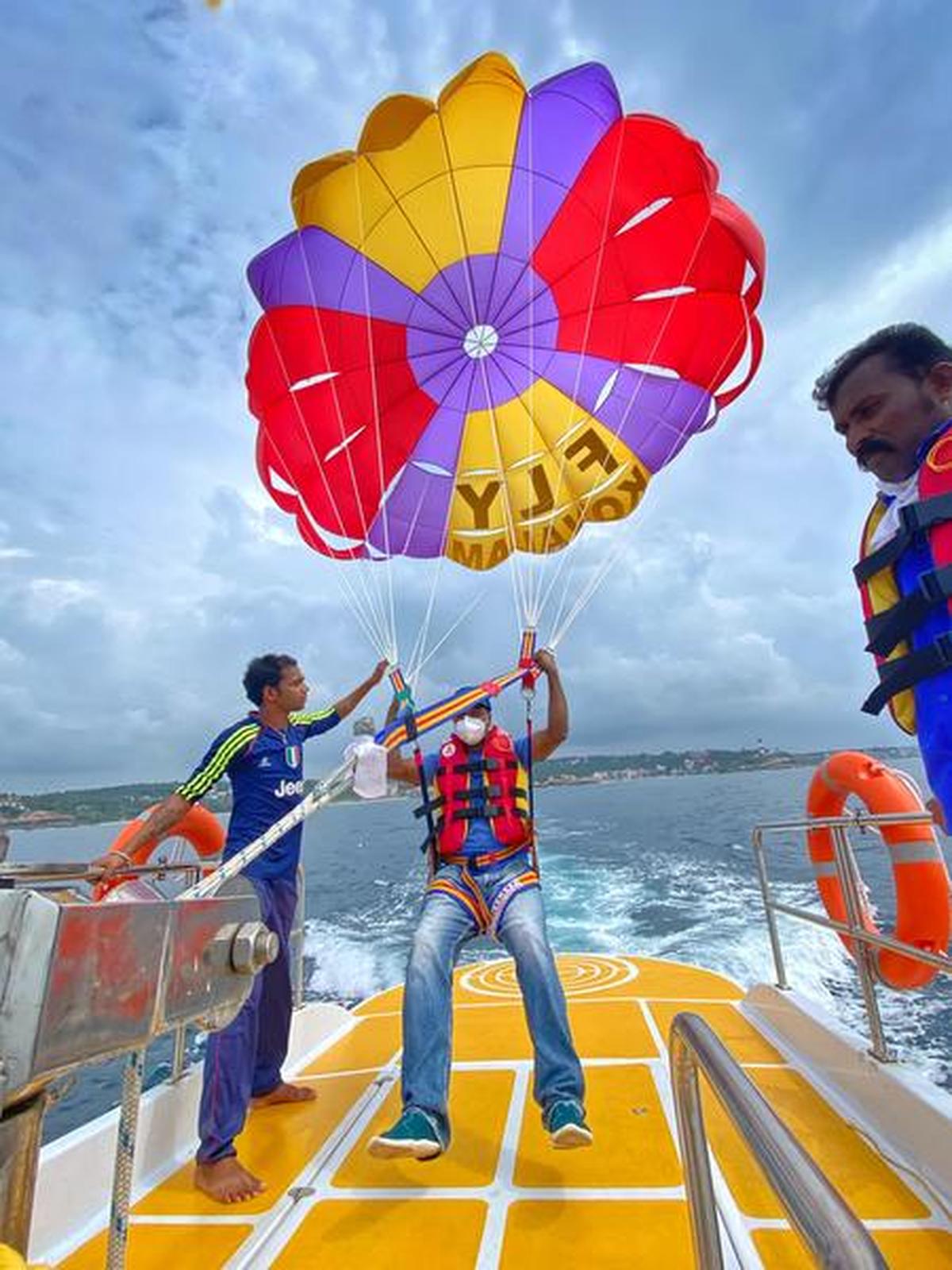 Parasailing parachutes into Thiruvananthapuram The Hindu