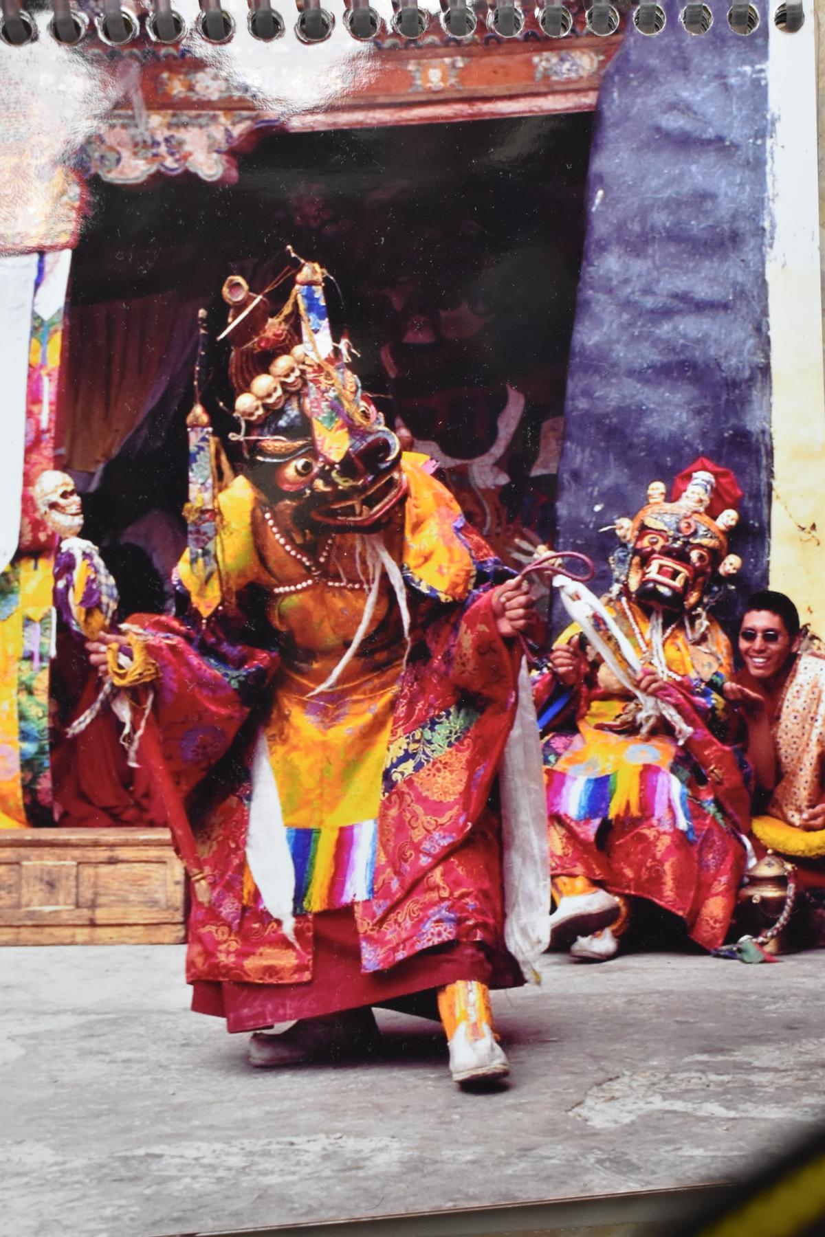 Buddhist monks performing Cham dance