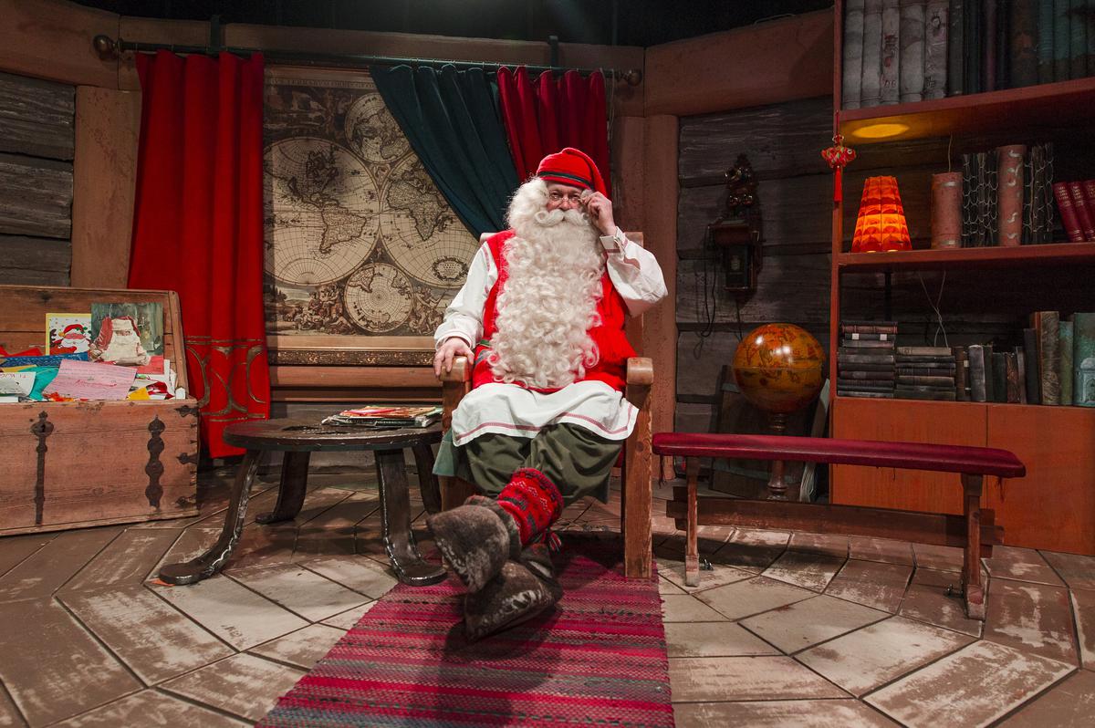 Santa Claus at Santa Claus Office in Rovaniemi Lapland Finland