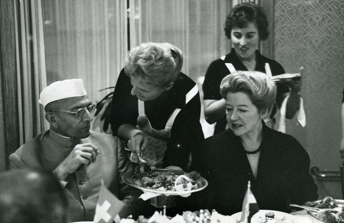 Prime Minister Moraji Desai with Margrit Hiltl