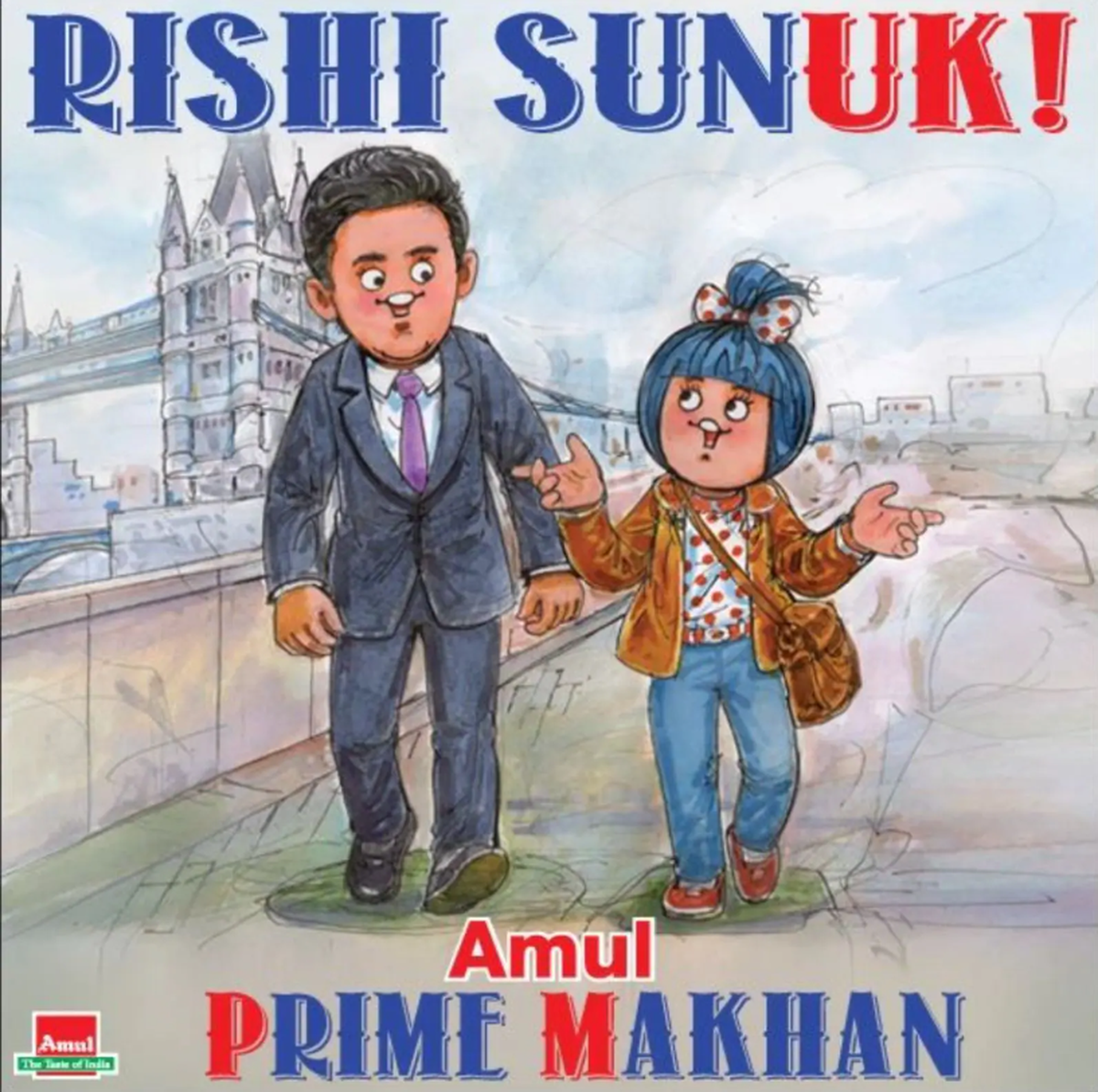 Amul welcomes Rishi Sunak