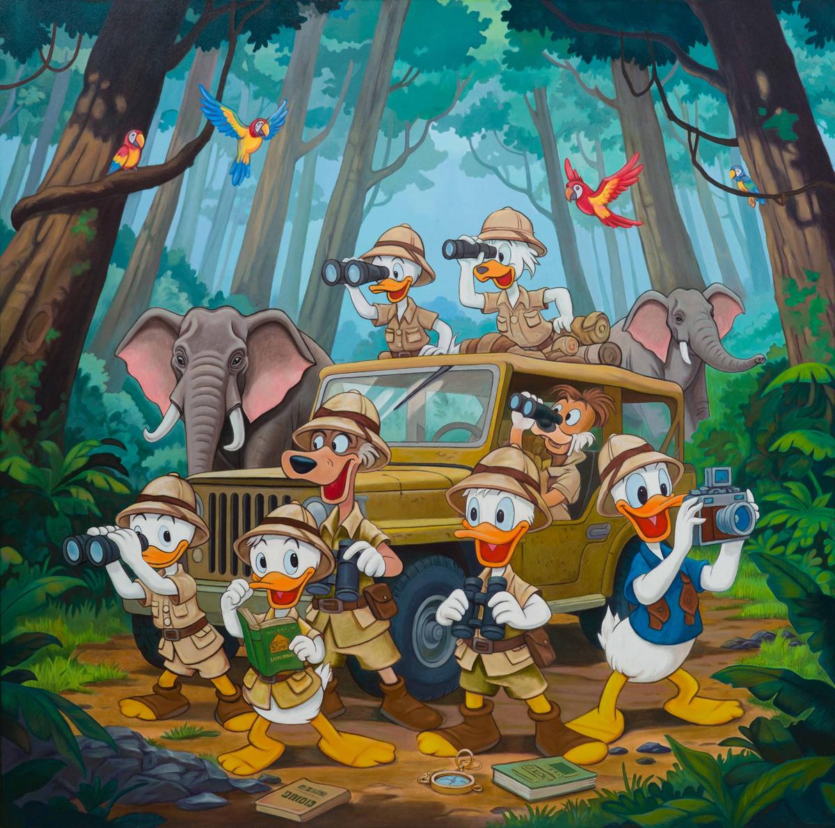 Osservazione sul campo; 60 x 60 pollici (152,4 x 152,4 cm); Olio lucidissimo su tela 2024