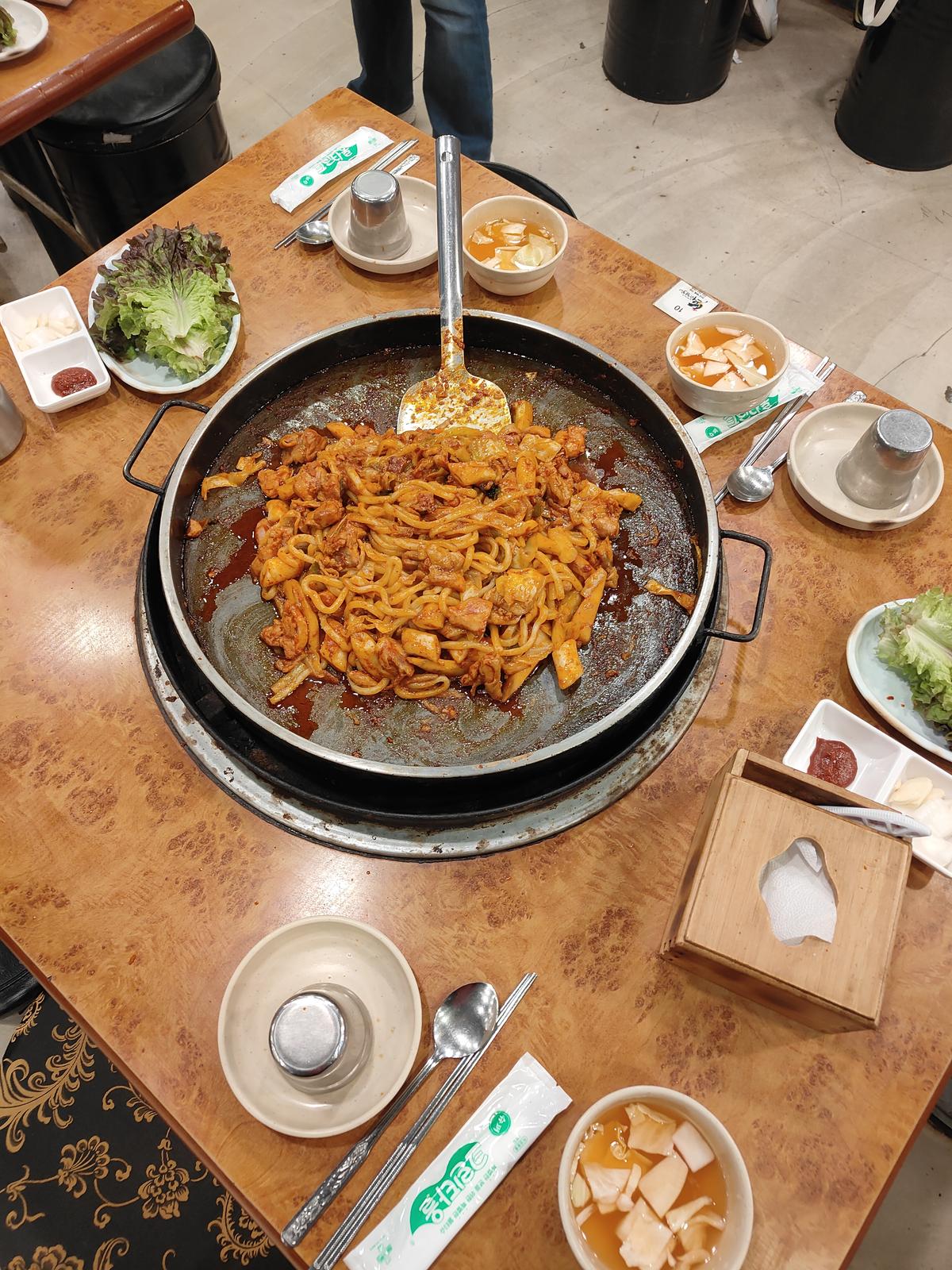 In Chuncheon, dakgalbi or spicy stir-fried chicken ribs are a regional favourite