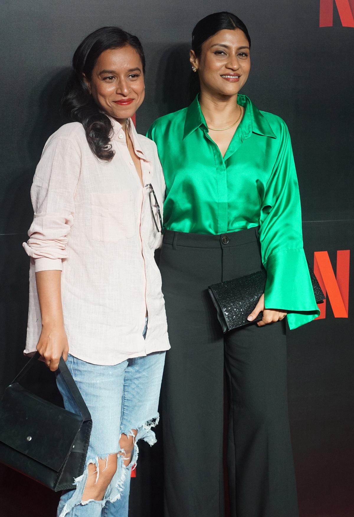 Konkona Sen Sharma with Tillotama Shome, who played the lead in Tribhuvan Mishra CA Topper