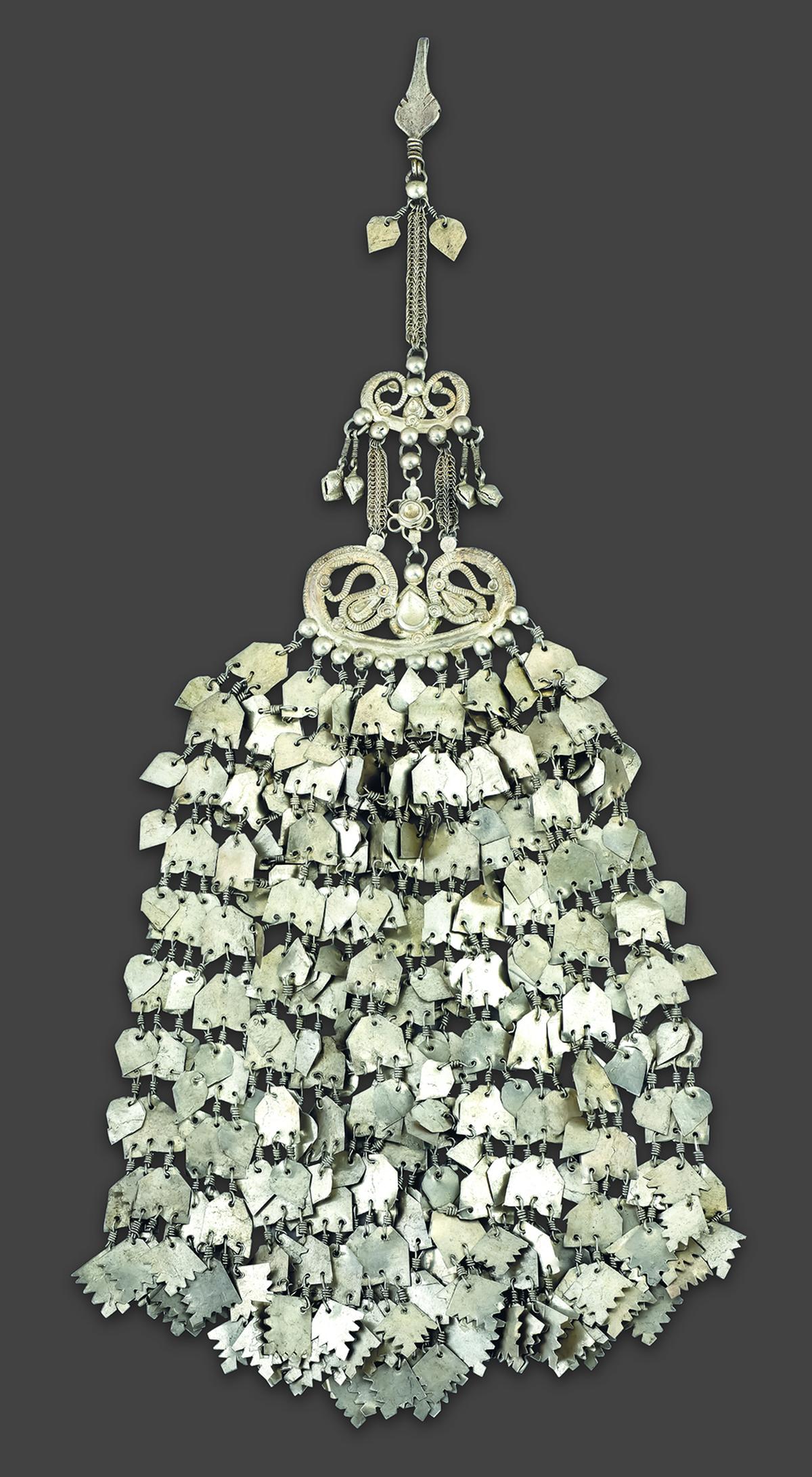 Pipla (head ornament), Himachal Pradesh, 19th-20th century, silver