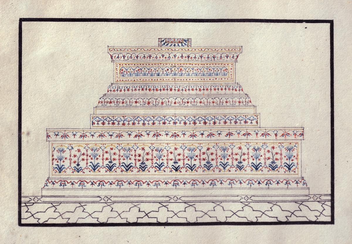 A Tumba de Shah Jahan por um artista de Agra (Company School) A Tumba de Shah Jahan por um artista de Agra (Company School)