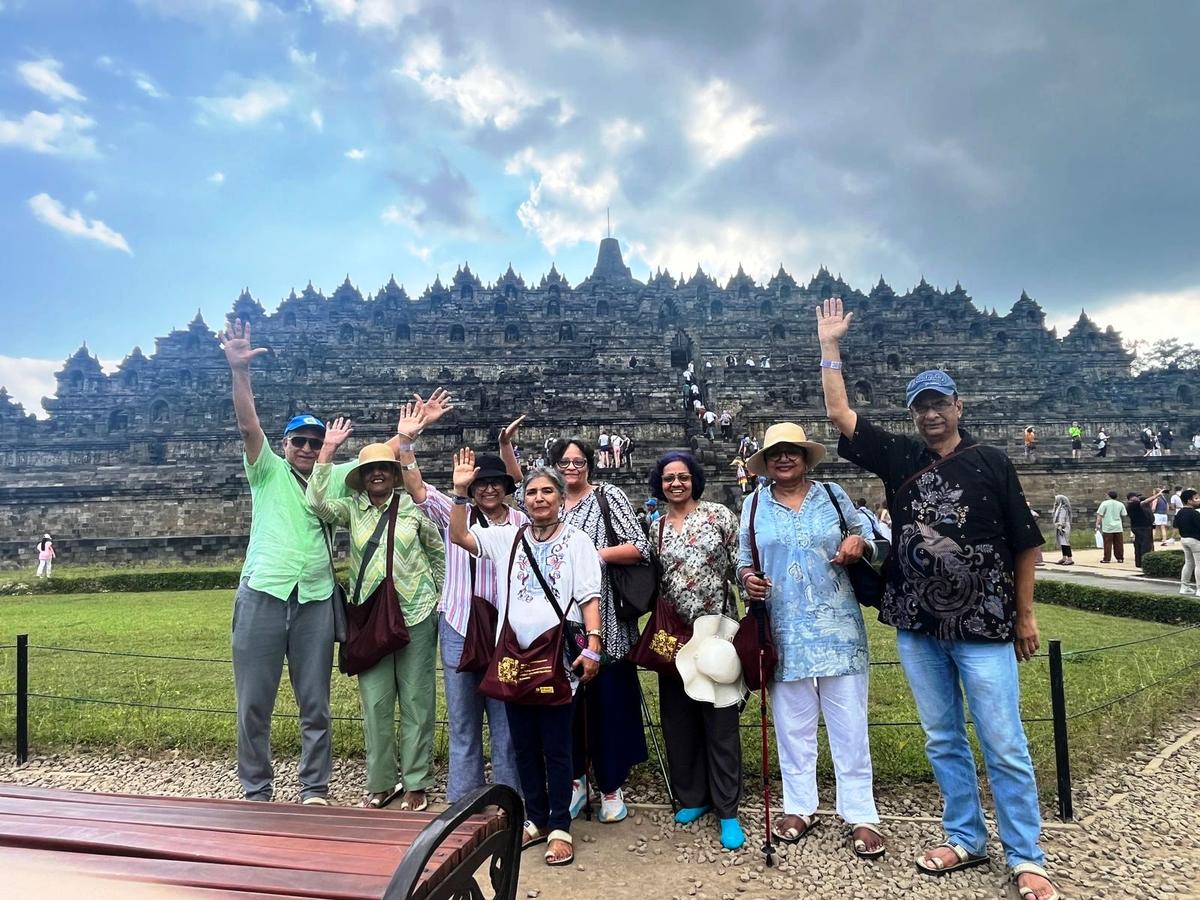 G. Kashinath at Borobudur Temple in Indonesia