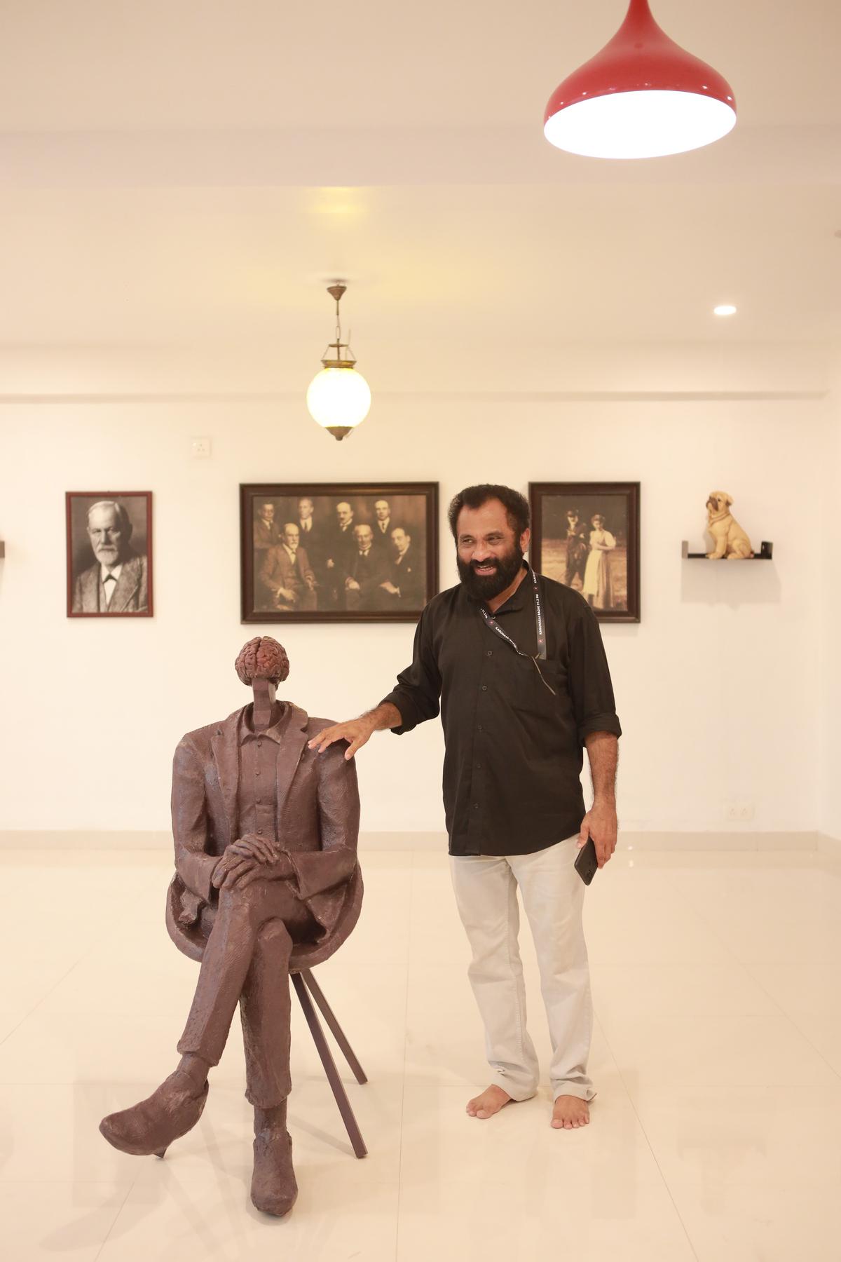 LR Madhujan at the Artificial Intelligence section of Psychopark, which will be opened soon