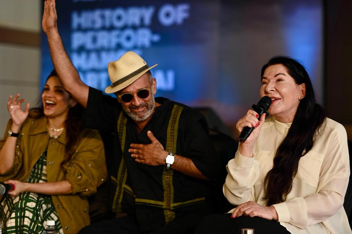 Curator, Nikhil Chopra and Marina Abramović 