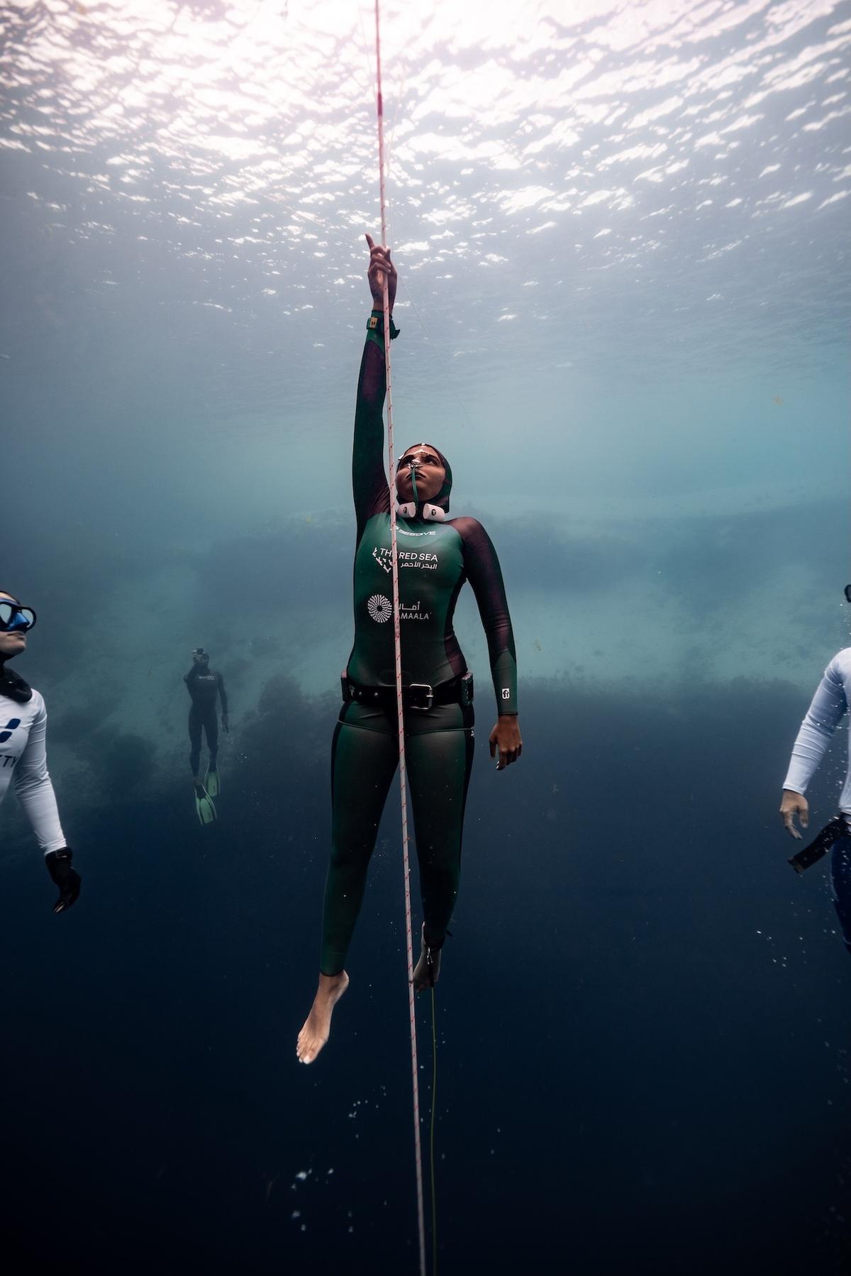 Salma Shaker is currently the deepest Arab woman in history, a prestigious title in the world of freediving.