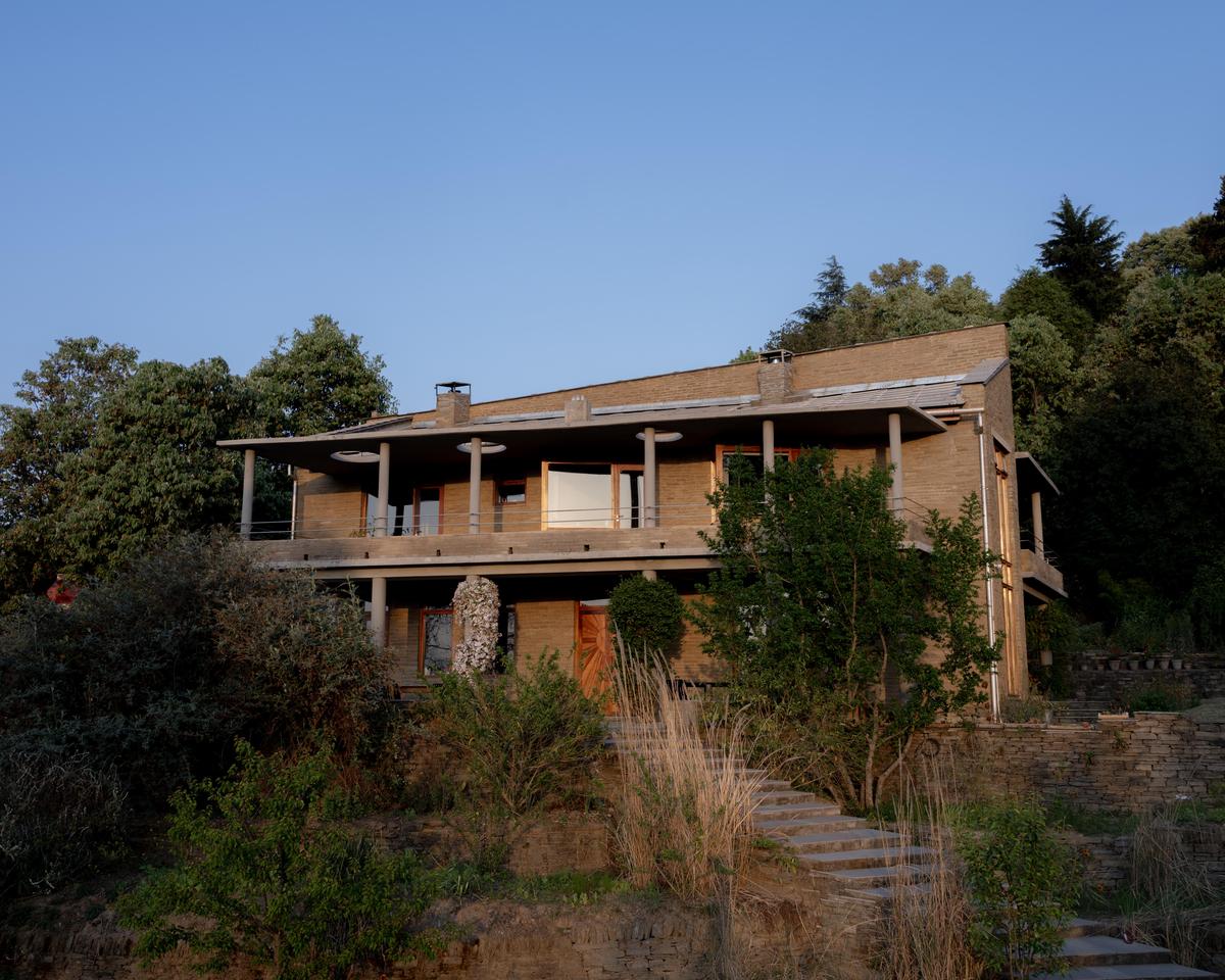 Spacehouse Himalayas’ stone facade was designed by Swedish architect Inger Thede to receede into the landscape.