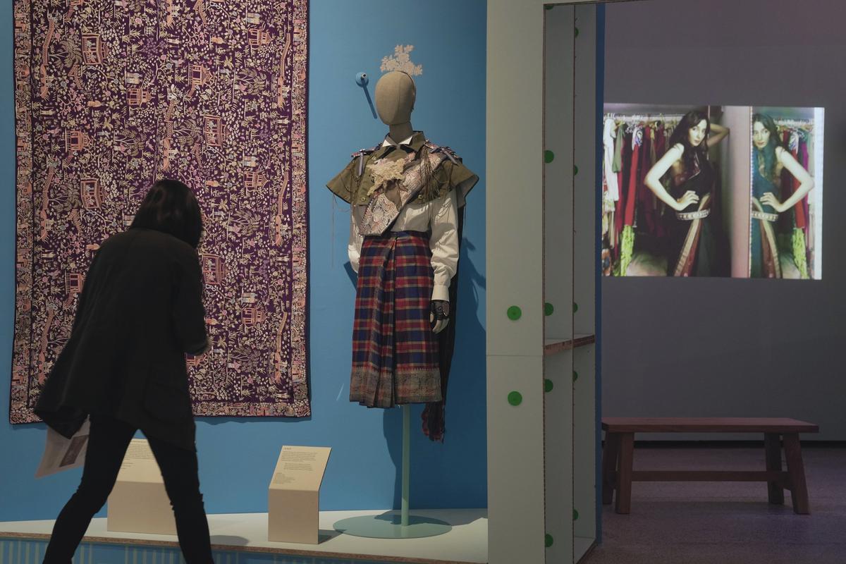Saris displayed at the Design Museum