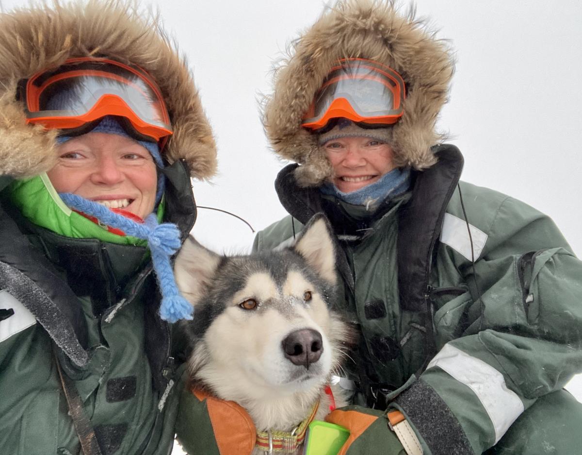 Sunniva Sorby and Strøm with her husky.