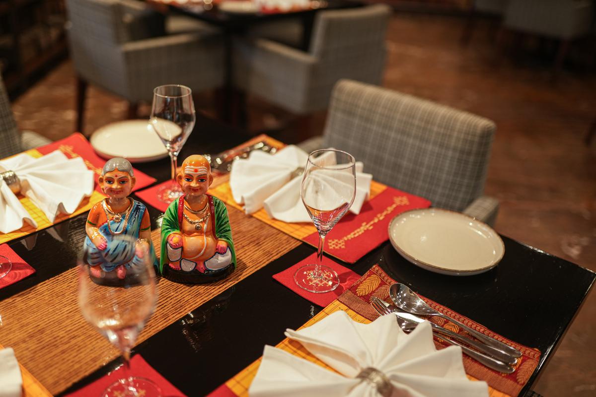 Thanjavur dolls sit on each table