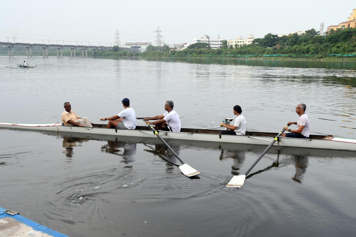 Morning rowers at the club