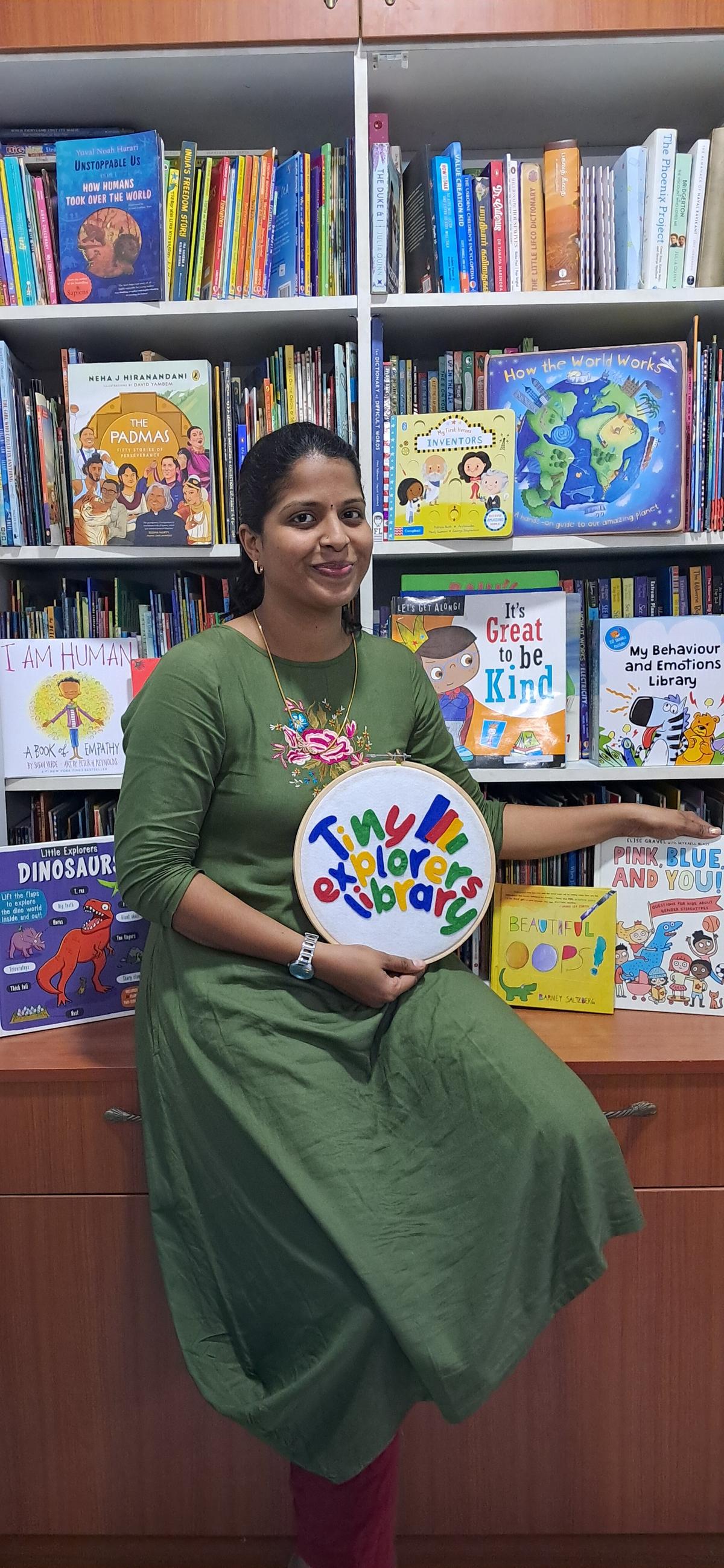 Bhuvana at the Tiny Explorers Library Bhuvana at the Tiny Explorers Library