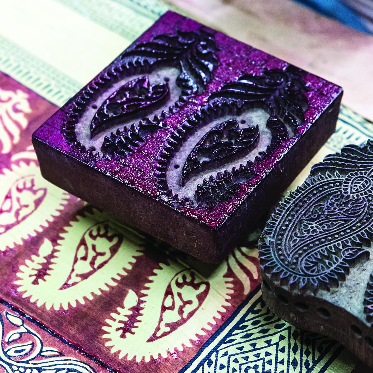 Wooden printing blocks