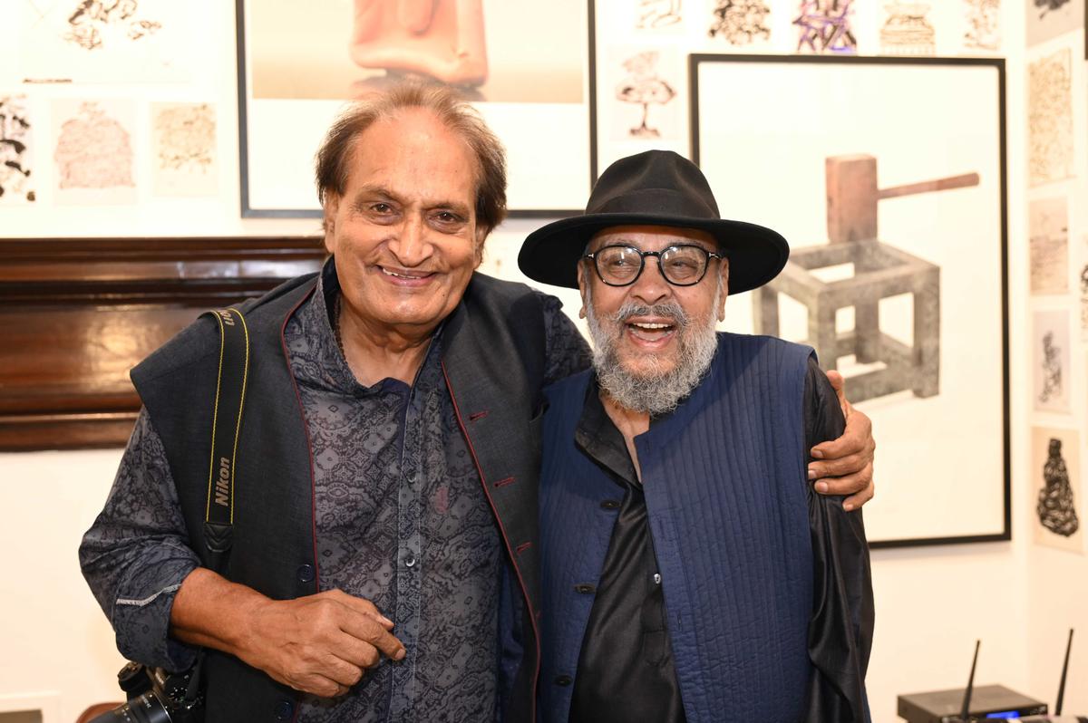 Raghu Rai (left) with Himmat Shah
