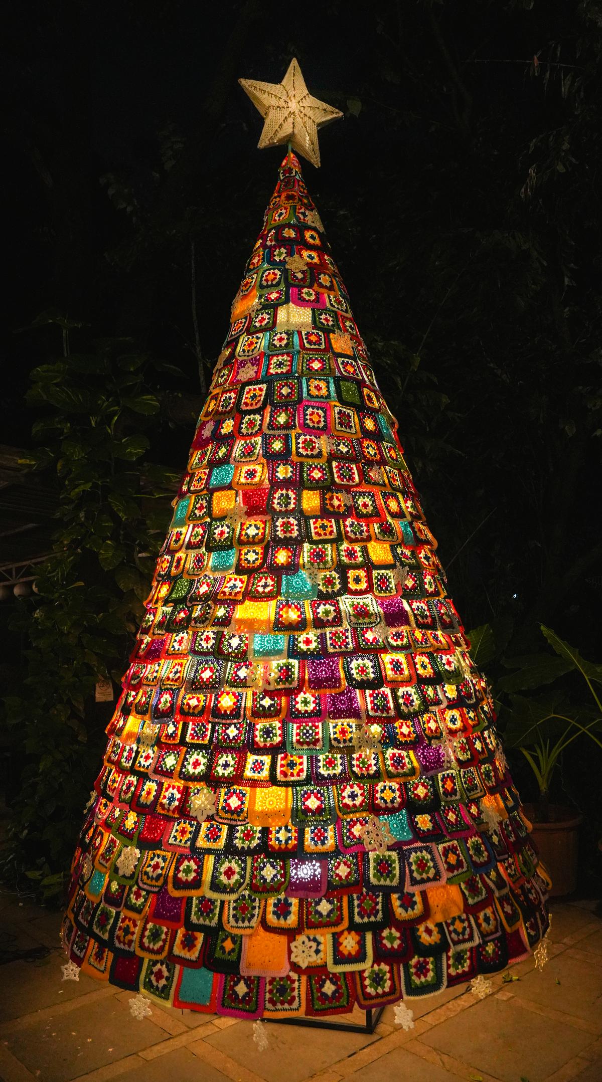 The crochet Christmas tree is on display at the Museum of Goa The crochet Christmas tree is on display at the Museum of Goa