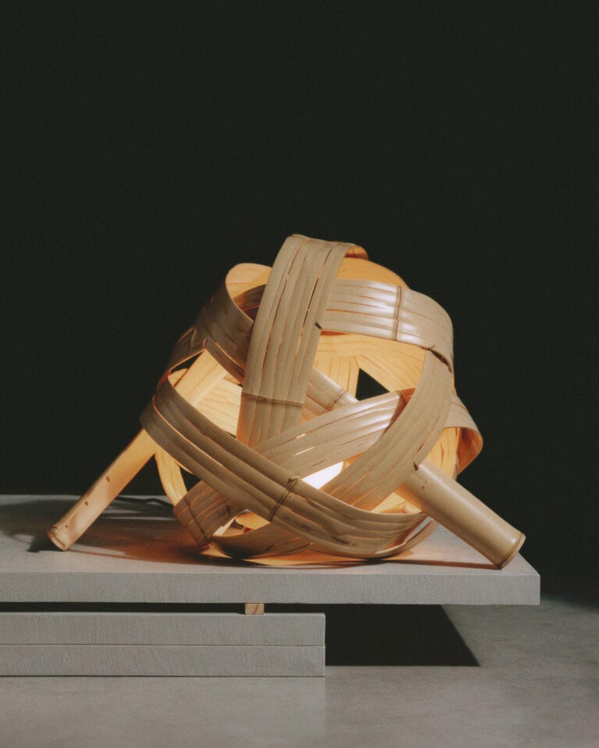 Hafu Matsumoto’s bamboo lamp