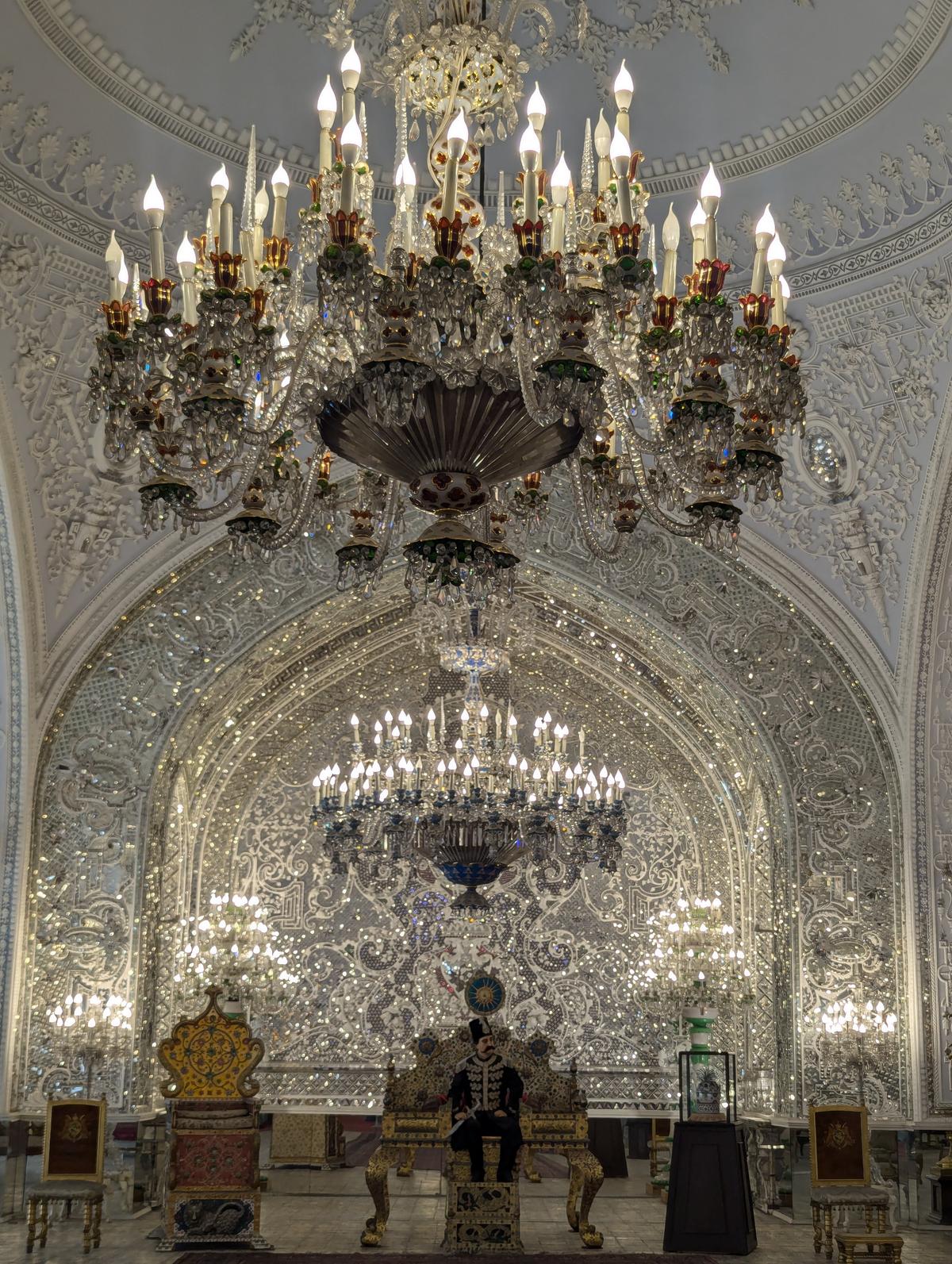 One of the richly decorated halls in Golestan Palace