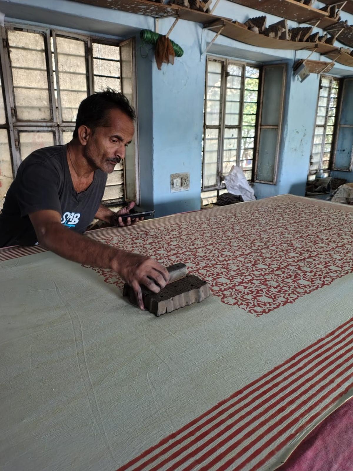 A dabu artisan at work A dabu artisan at work