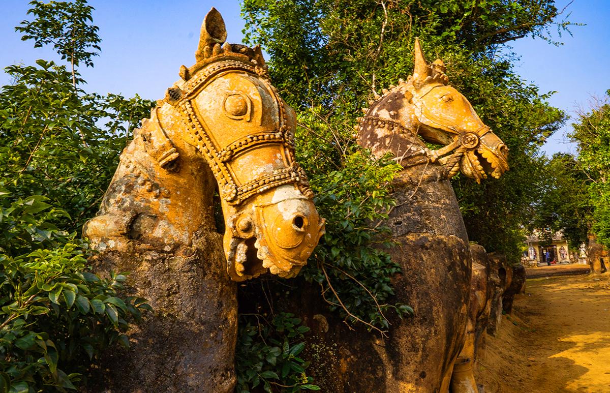 Terracotta horses at the Ayyanar Temple