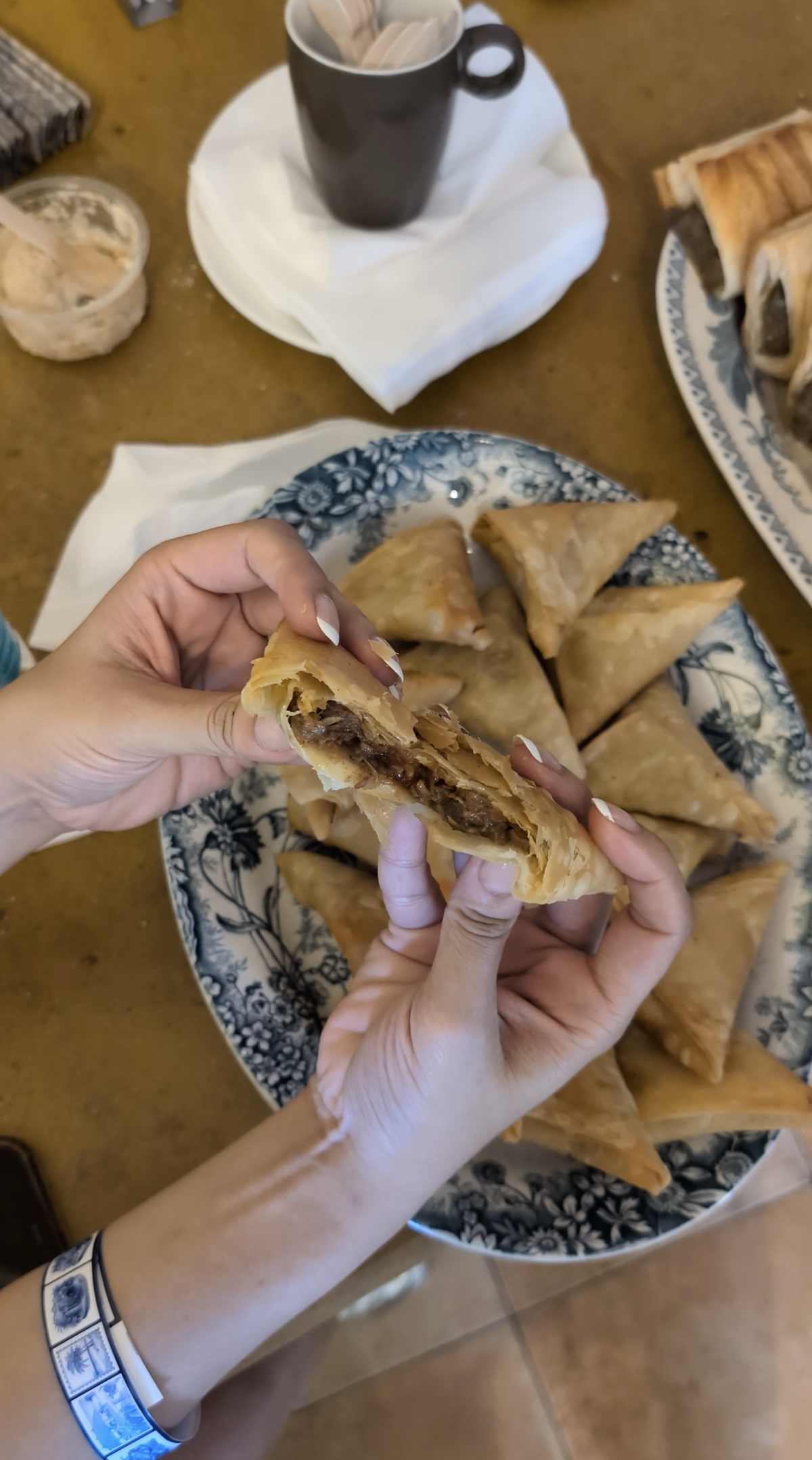 Beef samosas at Mr Baker’s