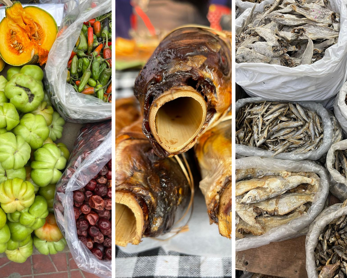 A suitcase full of clouds. Stocking up on chubitchi brew and smoked pork in Iewduh, Shillong Produce%20at%20Iewduh%20Shillong