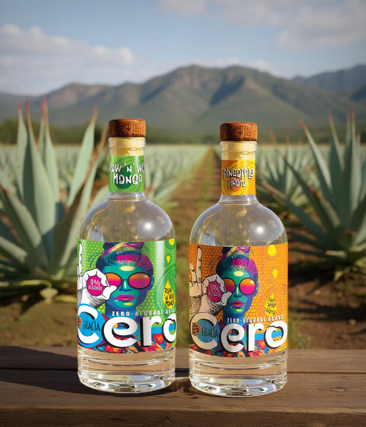 Cero in agave field Cero in agave field