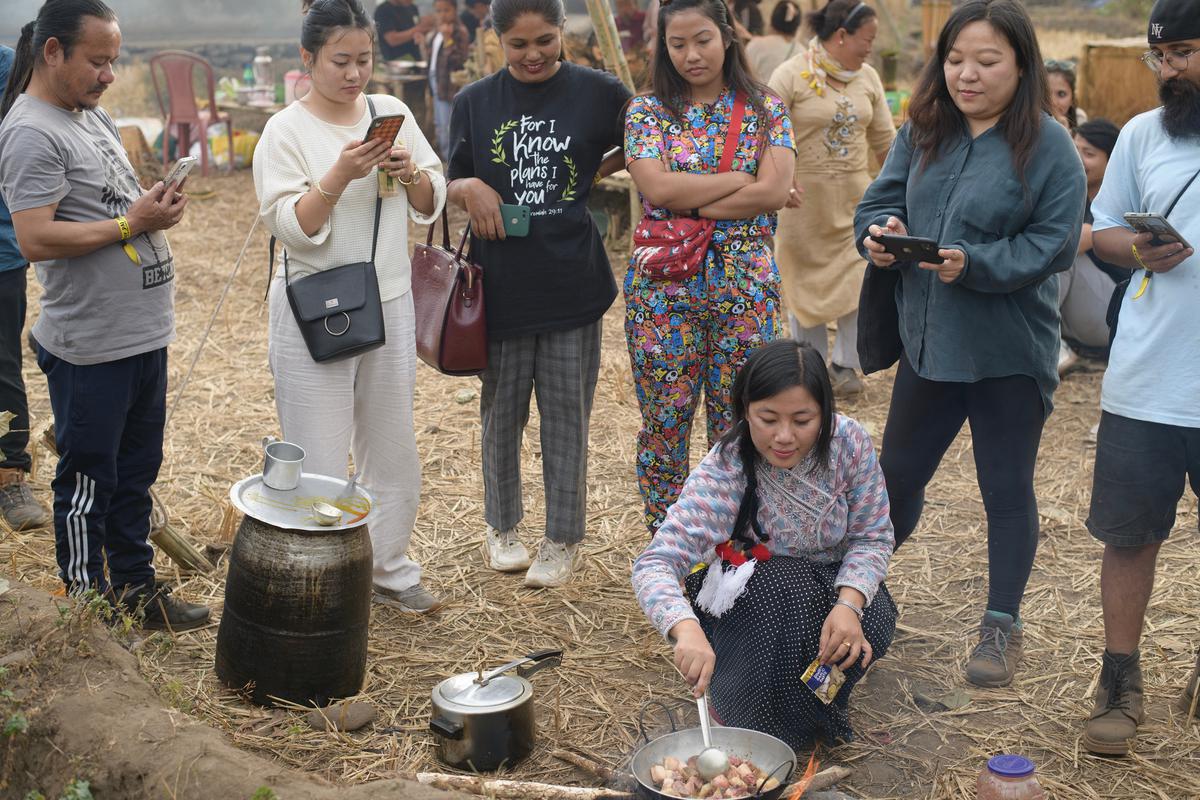 Locals dish out traditional cuisine at the Kholey Dai Harvest and Music Festival 