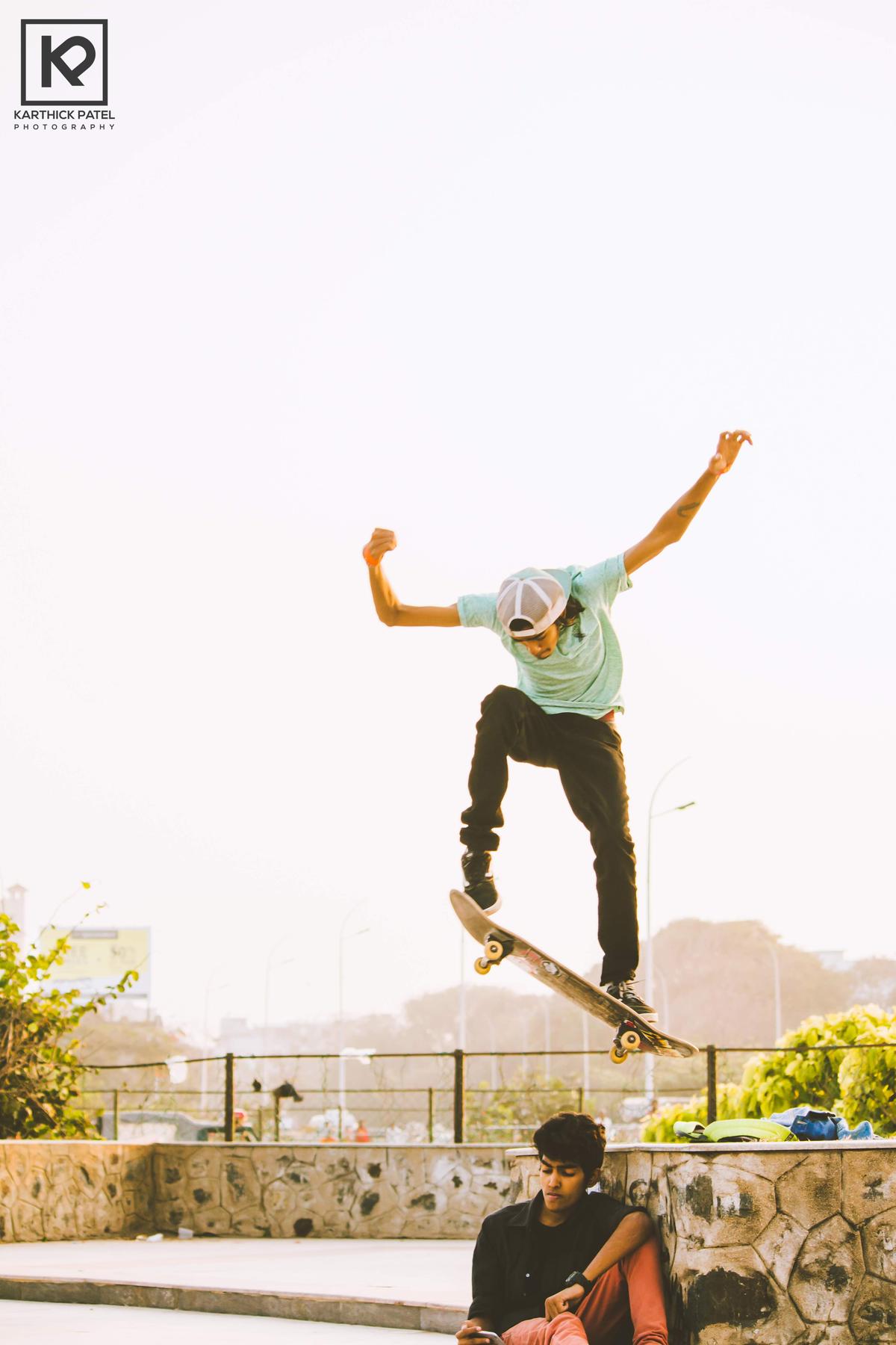 Jacob performing a trick