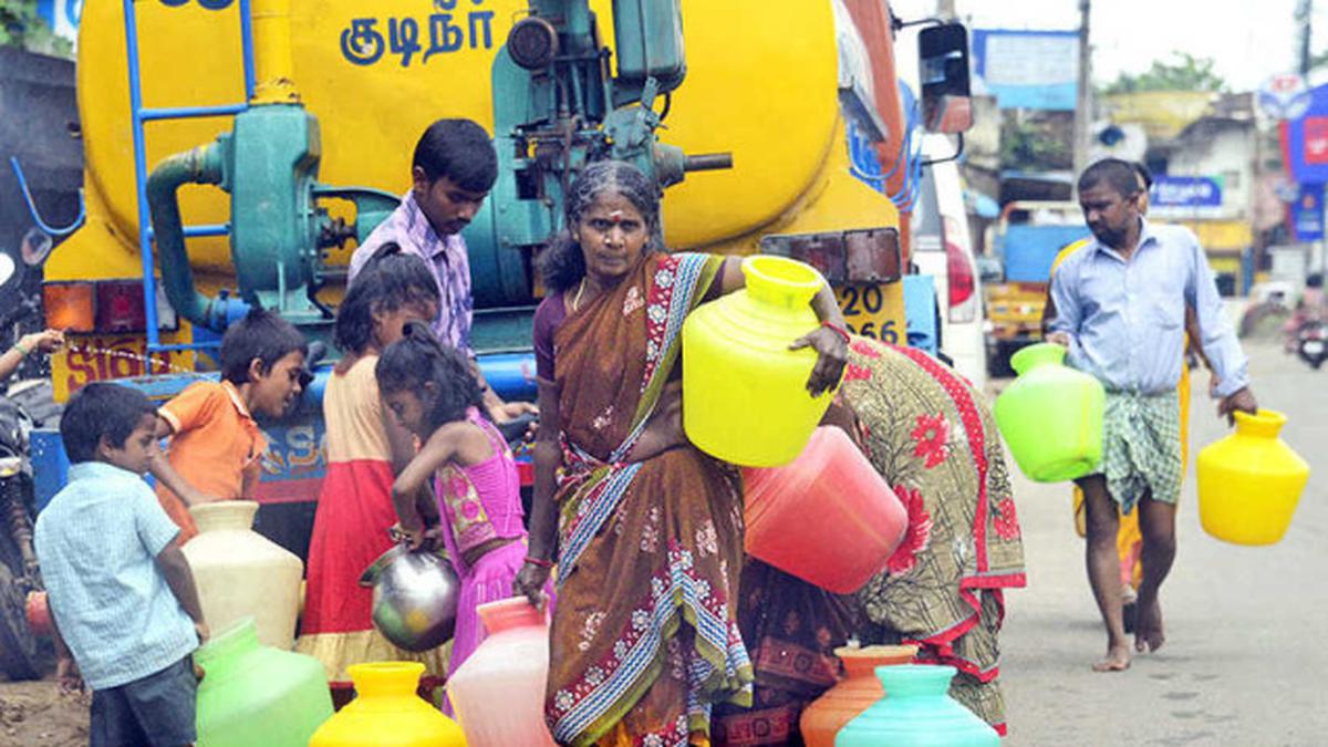 Scarcity amidst plenty: wait continues for drinking water - The Hindu