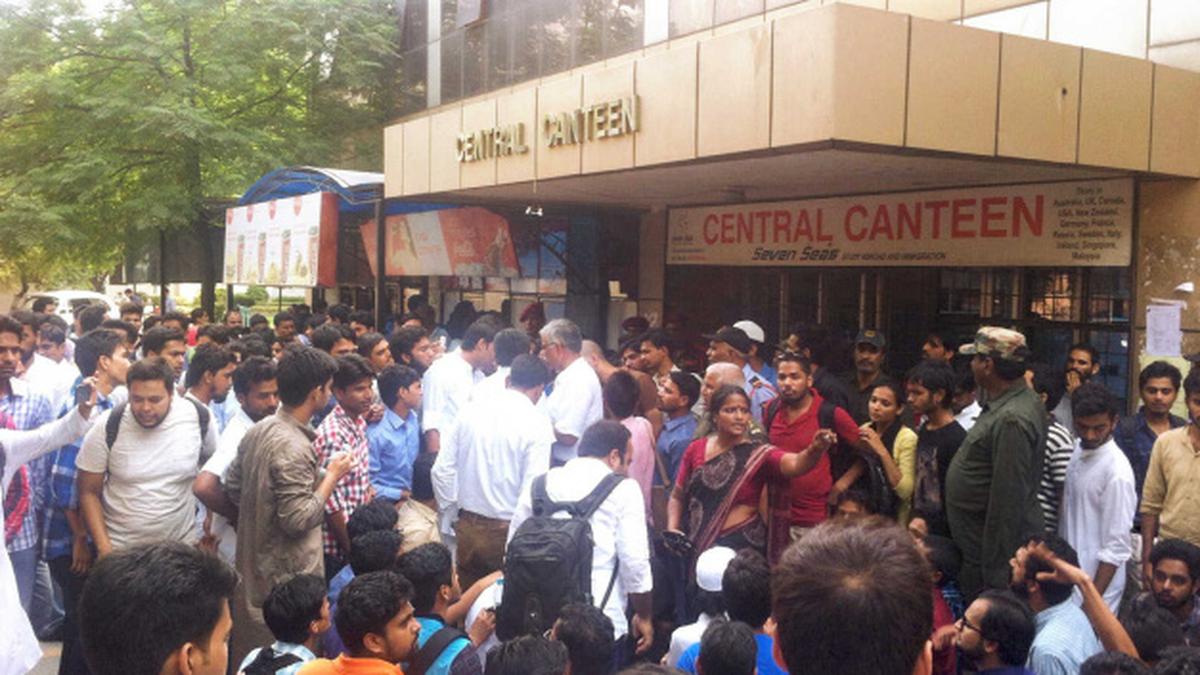 Canteen pricey; Jamia students stage protest The Hindu