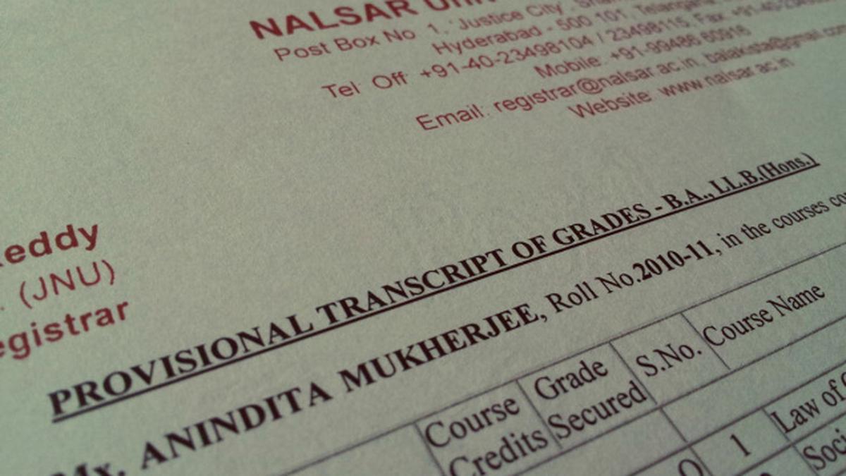 NALSAR issues genderneutral certificate The Hindu