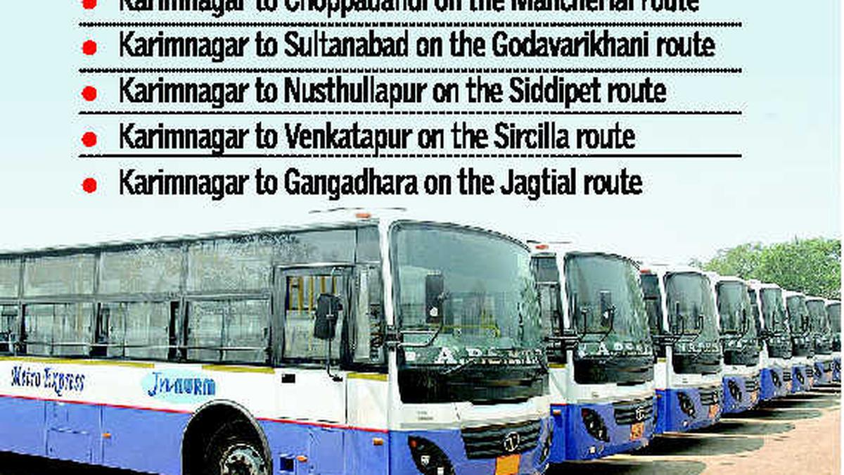 Karimnagar to get 70 city buses under JNNURM The Hindu