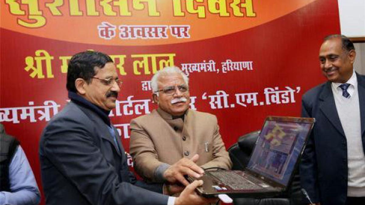 Haryana CM launches  Portal, CM Window The Hindu