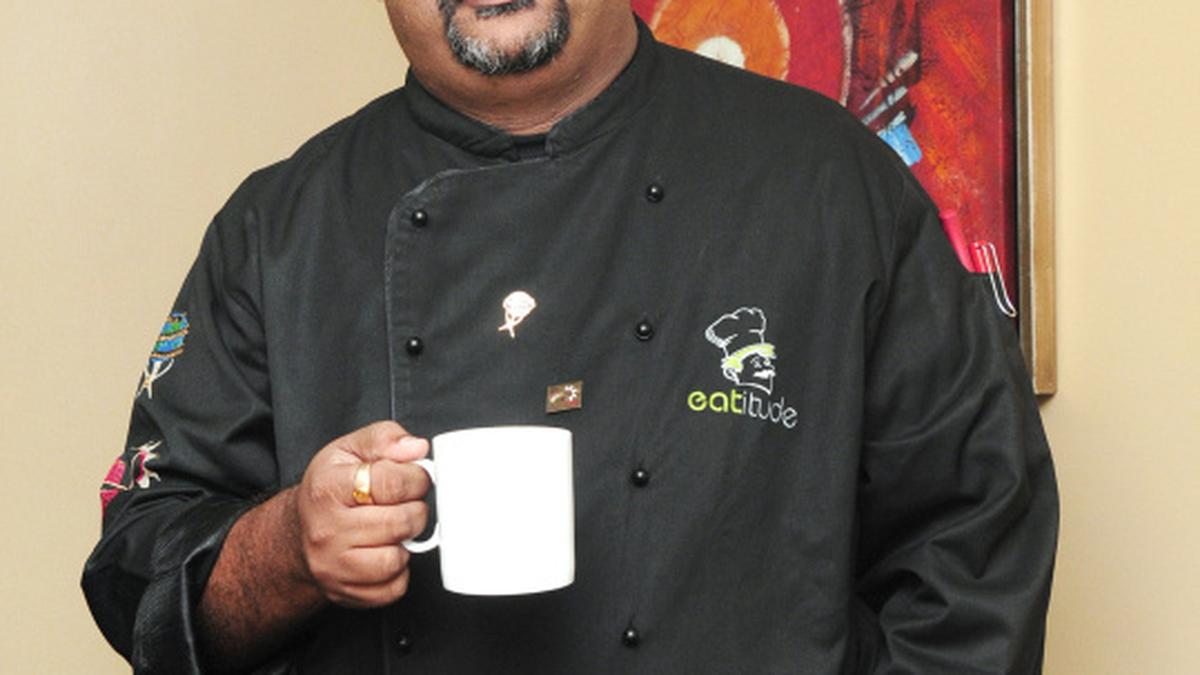Chef toque/ Koushik Shankar ‘Potato chips with curd and thengai podi