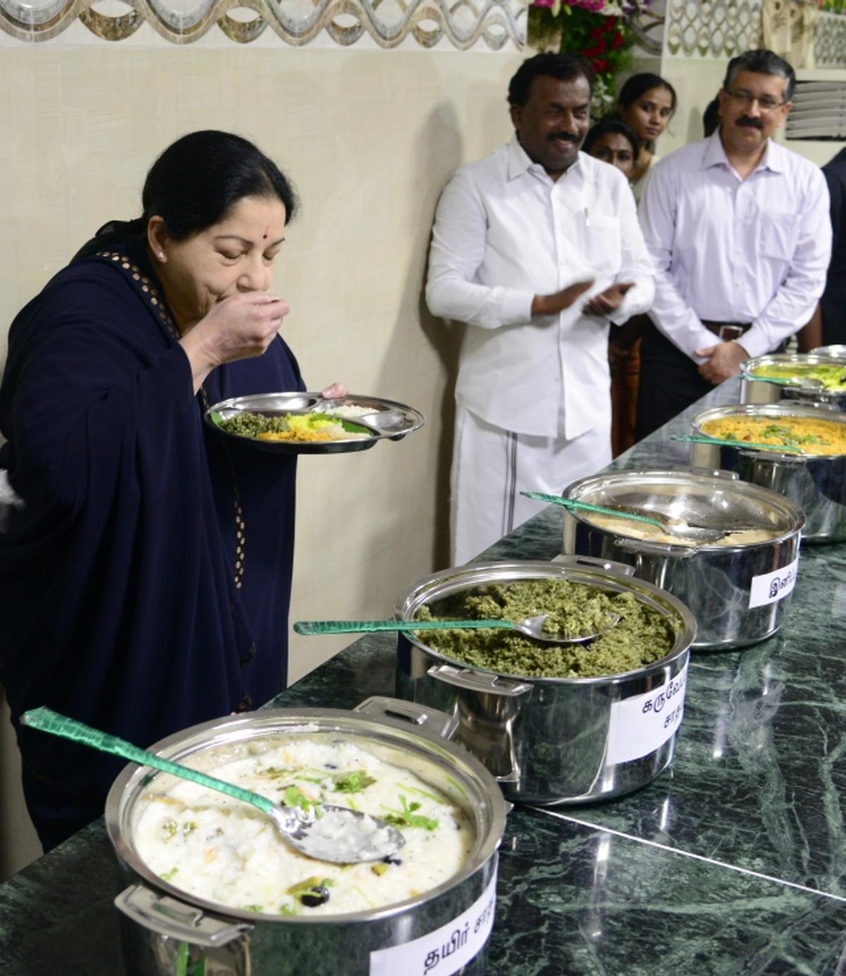 Jayalalithaa inaugurates 4 more ‘Amma’ canteens in Chennai The Hindu