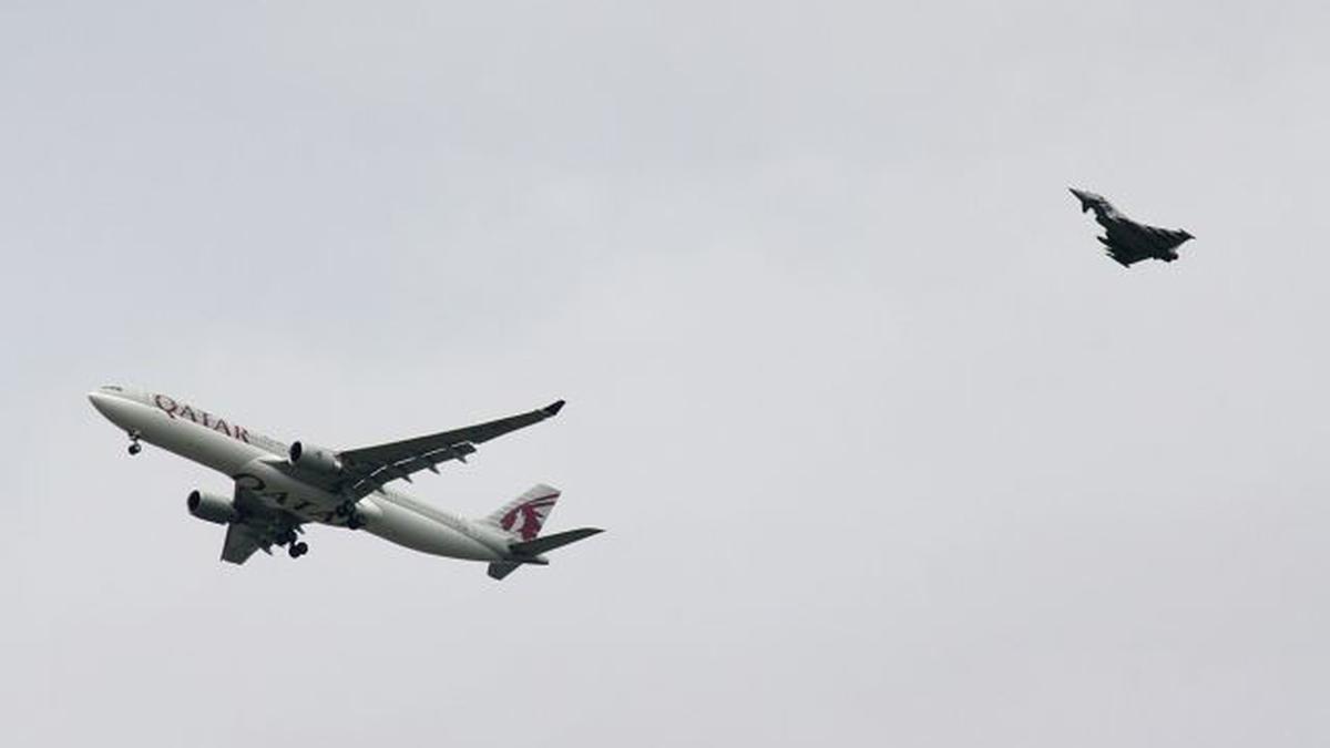 U.K. fighter jet escorts passenger plane into Manchester airport - The ...