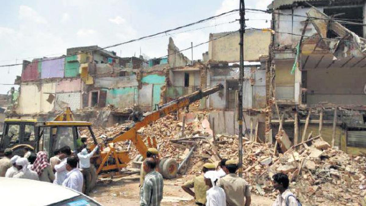 150 buildings demolished for Rani Jhansi flyover in New Delhi - The Hindu