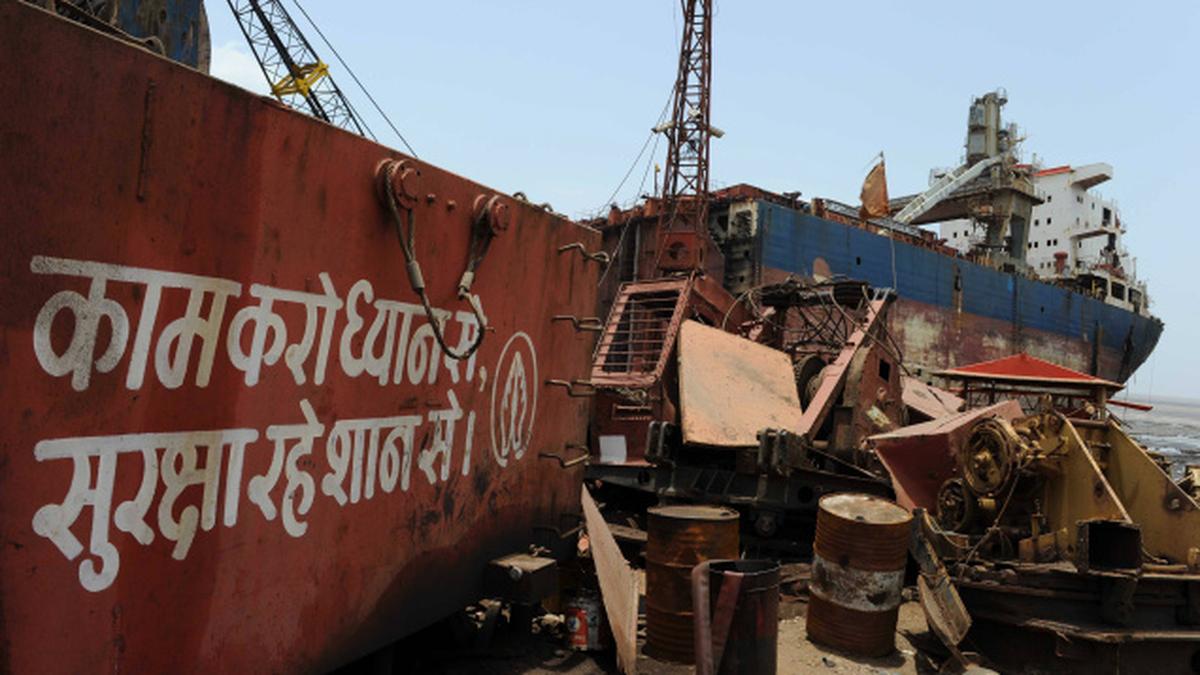 Grim fate for workers in Alang shipbreaking yard The Hindu