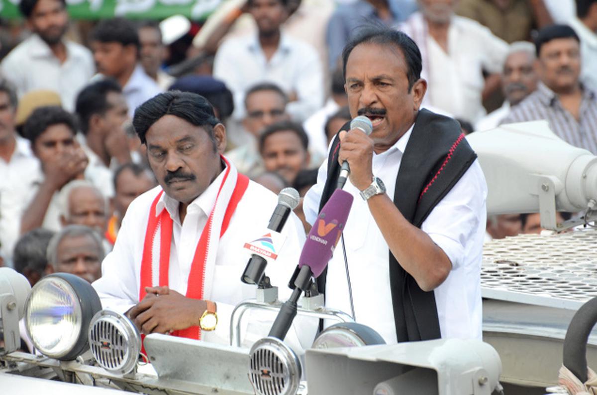 Modi will protect interests of Tamil Nadu, says Vaiko - The Hindu